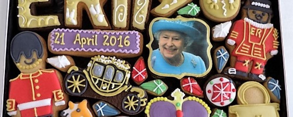 Ended – Win a box of Custom Cookie Co Queen’s 90th Birthday cookies