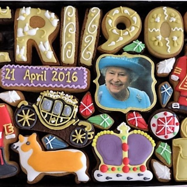 Ended – Win a box of Custom Cookie Co Queen’s 90th Birthday cookies