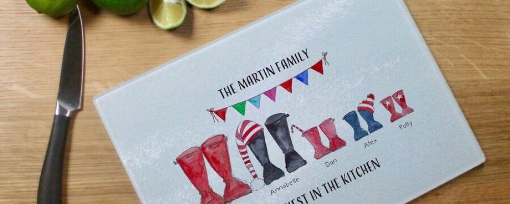 ENDED- Win a Bespoke Glass Chopping Board from This is Nessie for Christmas